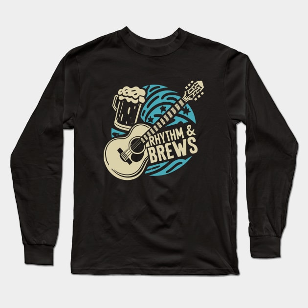 Rhythm & Brews Long Sleeve T-Shirt by audiosorcerer